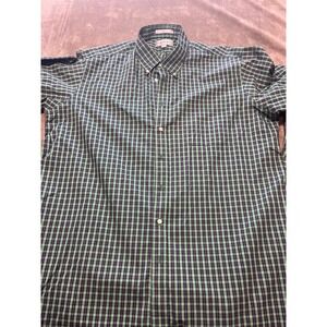 Paul Fredrick Mens Plaid Button‎ Down Shirt Dress Green Purple 18-35